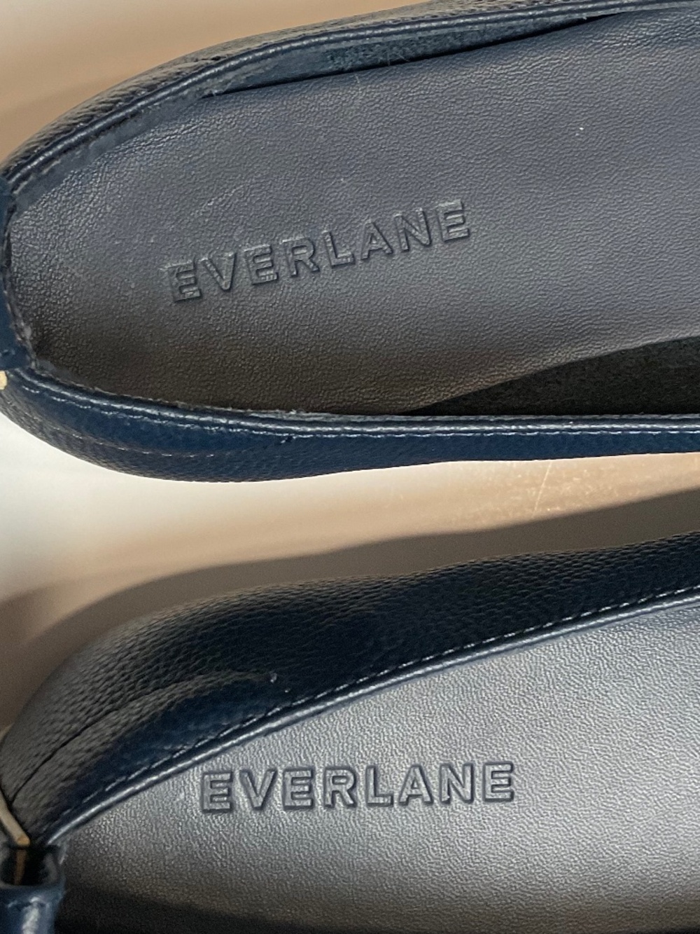 EVERLANE The Day Glove Flats in Blue Italian Leather Size 5.5 - Picture 4 of 8